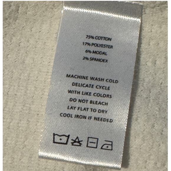 Lilla P Shirttail Hem Boatneck Waffle Top Drop Sleeve Pullover Cream Talc XL - Picture 6 of 9